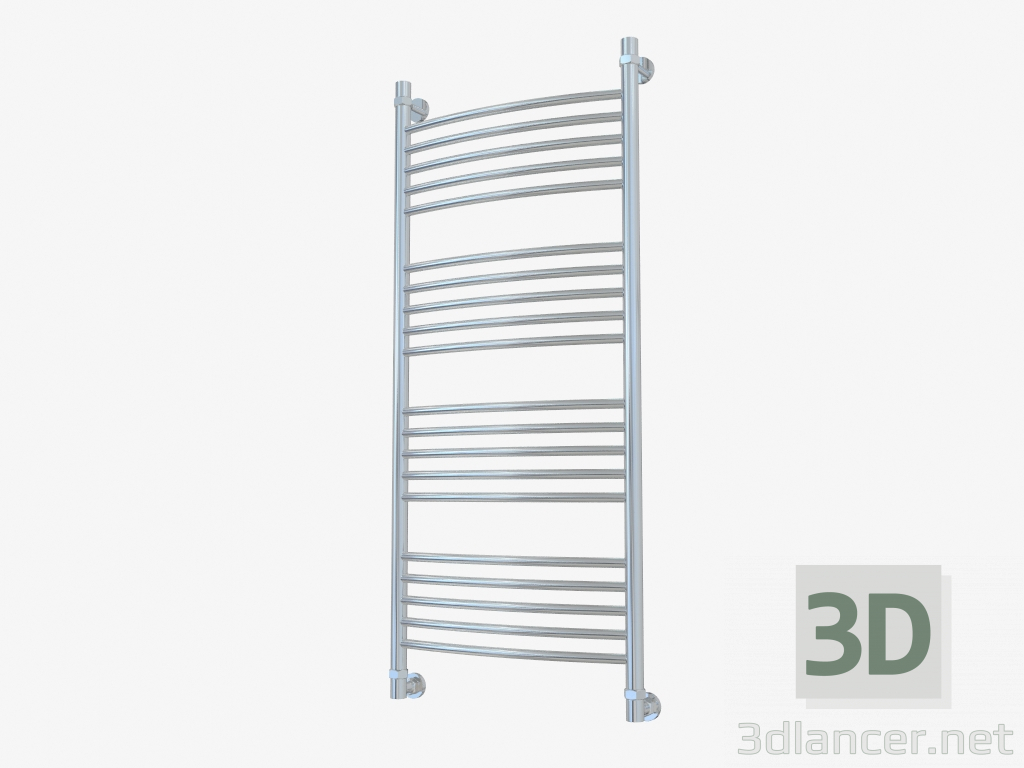 modello 3D Porta salviette riscaldato Bohemia curvo (1200x500) - anteprima