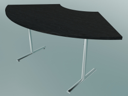 Mesa com tampo em forma de meia-lua em flip-top (1200x600mm)