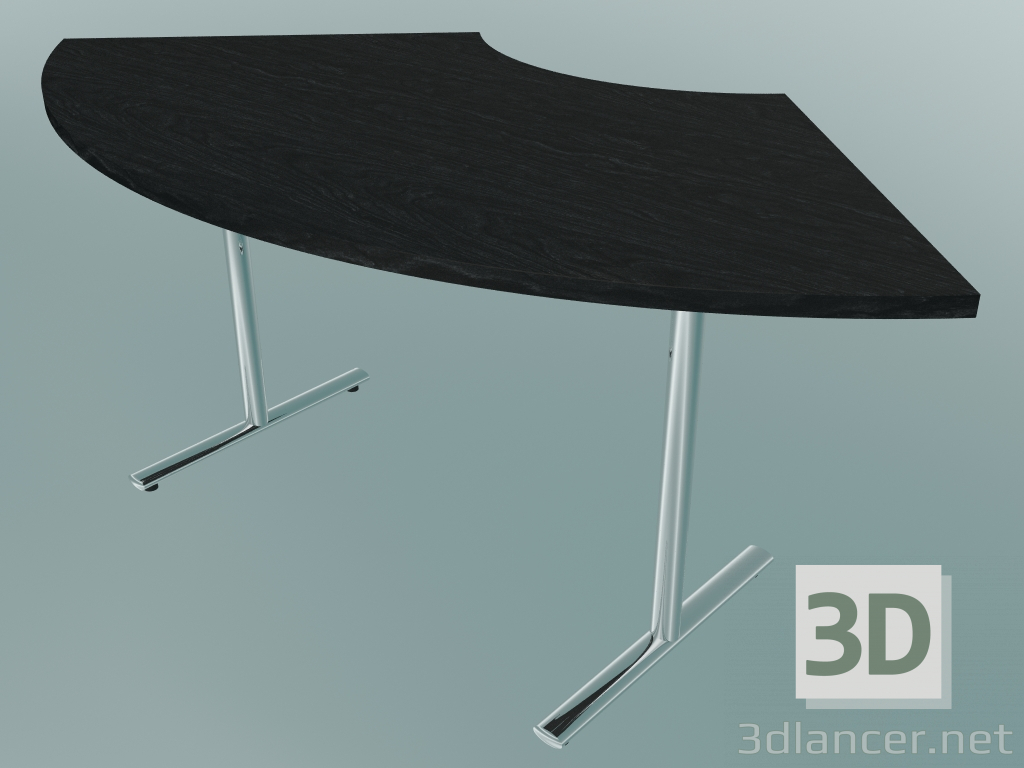 3d model Crescent-shaped T-leg Flip-top table (1200x600mm) - preview