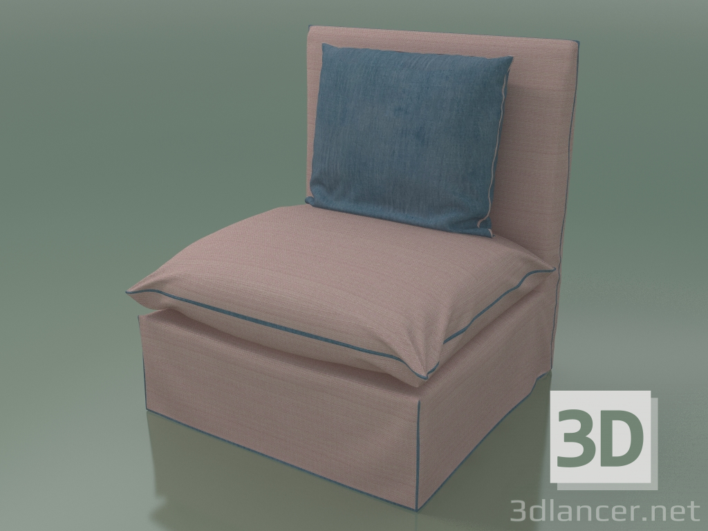 Modelo 3d Poltrona modular sem braços (06) - preview