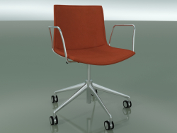 Chair 0319 (5 wheels, with armrests, LU1, with removable leather interior, cover 3)