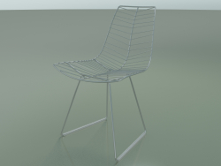 Chaise 1802 (sur la glissière, acier finition Chrome)