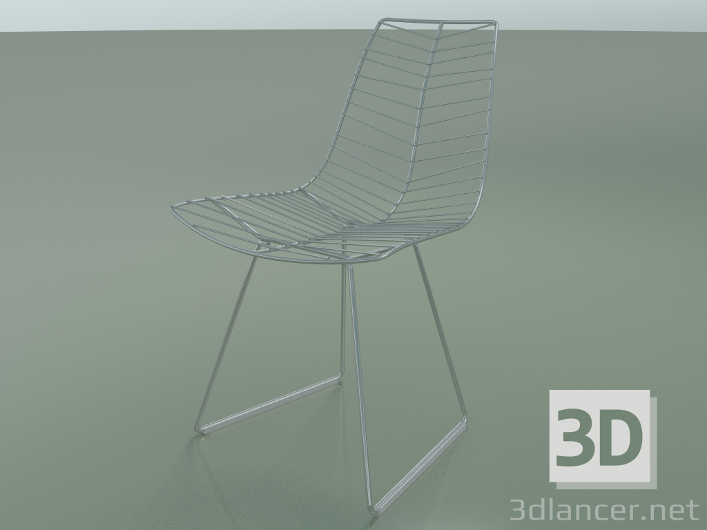 modello 3D Sedia 1802 (sullo scivolo, acciaio cromato) - anteprima