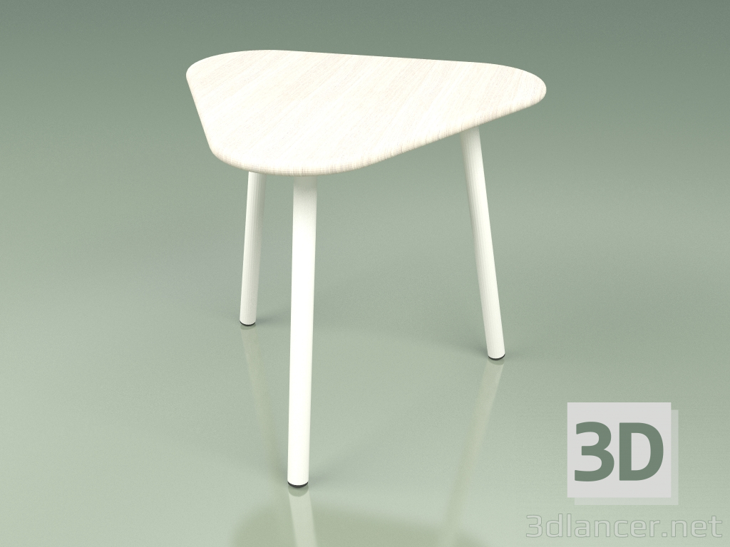 3D modeli Sehpa 010 (Metal Sütlü, Hava Şartlarına Dayanıklı Beyaz Renkli Teak) - önizleme