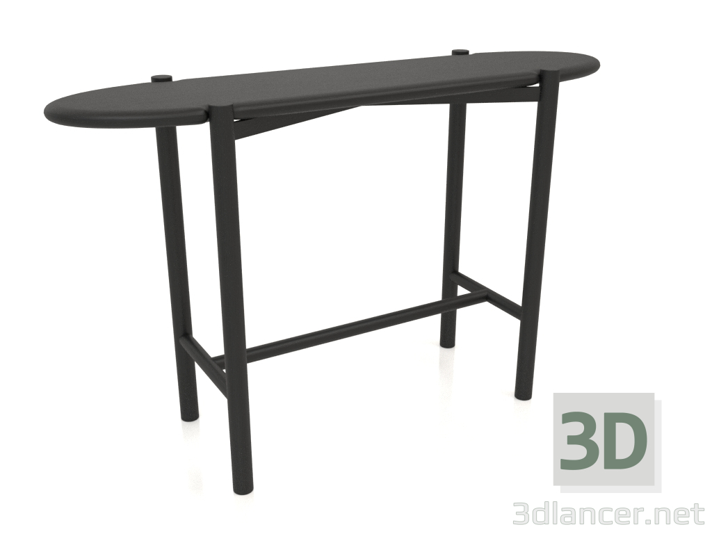 Modelo 3d Mesa de console KT 01 (1200x340x750, madeira preta) - preview