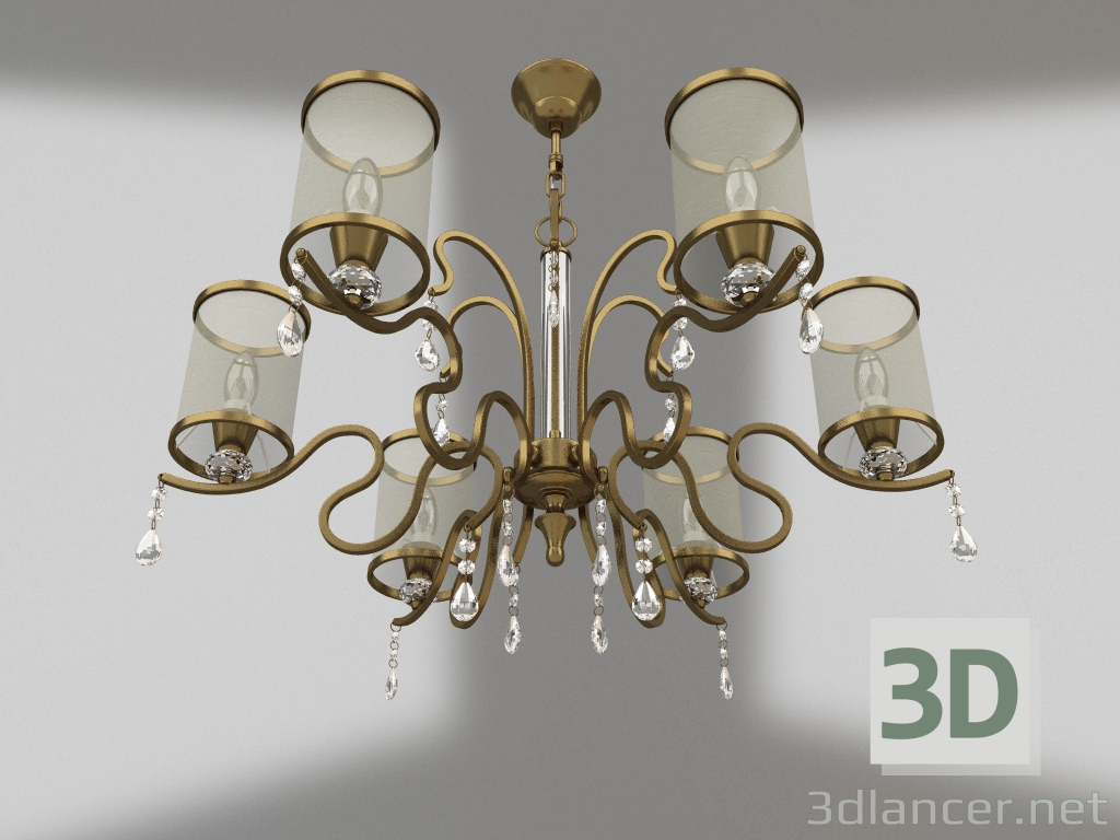 modello 3D Lampadario Faust (FR2300-PL-06-BZ) - anteprima