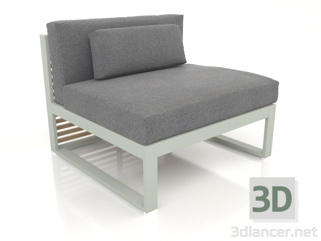 3d model Sofá modular, sección 3 (Gris cemento) - vista previa