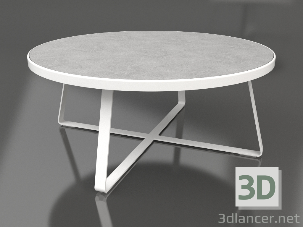 3D Modell Runder Esstisch Ø175 (DEKTON Kreta, Weiß) - Vorschau