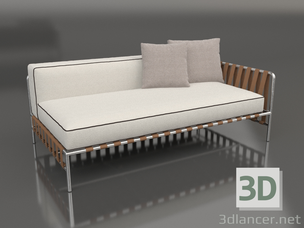 3d model Sofa module, section 1 right - preview