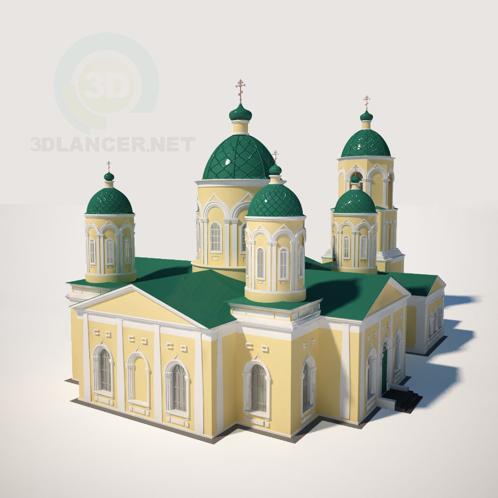 3d model Iglesia de Mikhailovka Trinidad en la región de Penza - vista previa