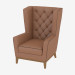 3d model Armchair leather Aurora small - preview