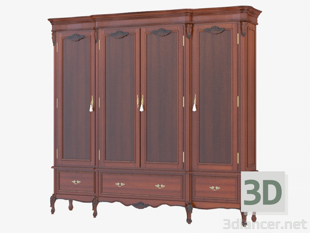 3D Modell Schrank Wand BN8828 (ein Baum mit einer schwarzen Patina) - Vorschau