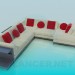 3d model Corner sofa - preview