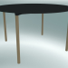 modèle 3D Table MONZA (9224-01 (Ø 129cm), H 73cm, noir HPL, aluminium, plaqué frêne naturel) - preview