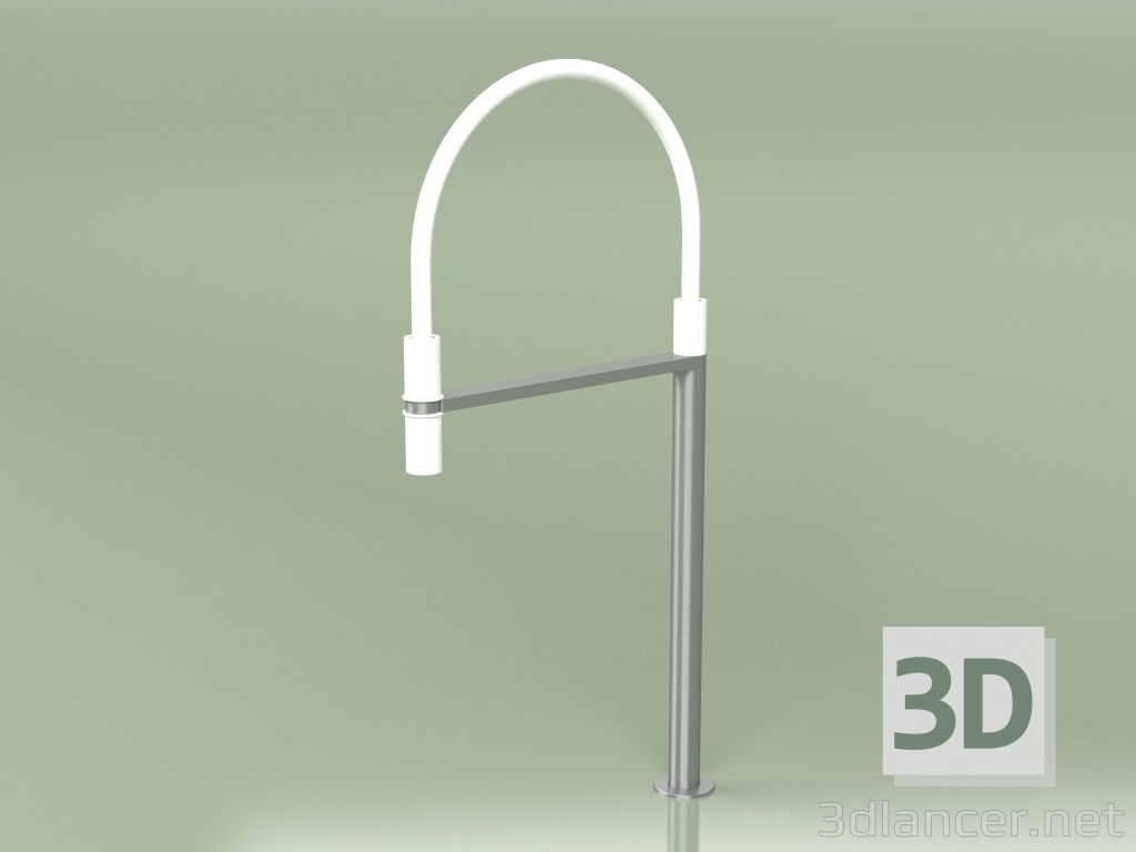 3d model Swivel deck spout, white flexible hose, magnet connection (BC 500, AS) - preview