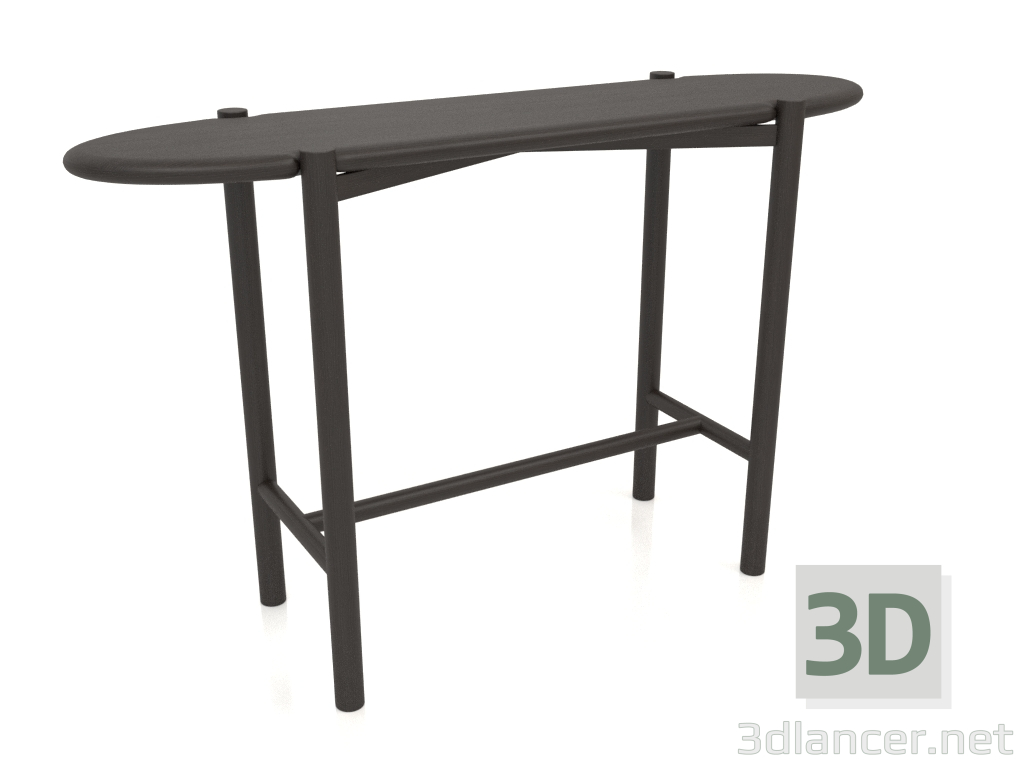 Modelo 3d Mesa consola KT 01 (1200x340x750, madeira castanha escura) - preview