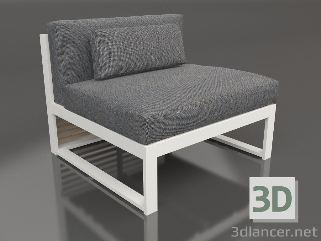 3d model Sofá modular, sección 3 (gris ágata) - vista previa