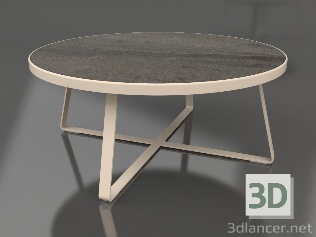 3d модель Стол обеденный круглый Ø175 (DEKTON Radium, Sand) – превью