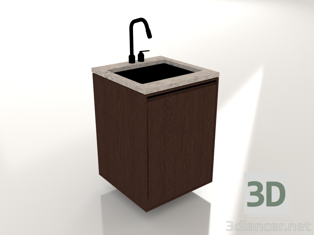 3D modeli Lavabo 60 cm - önizleme