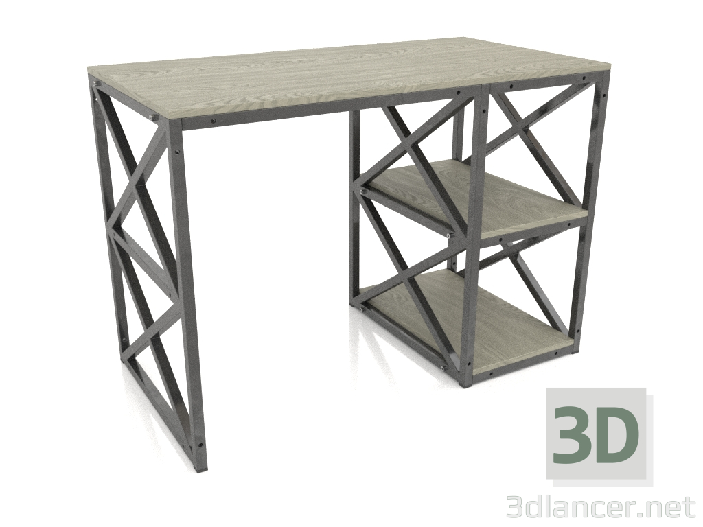 modèle 3D Bureau avec étagères - preview