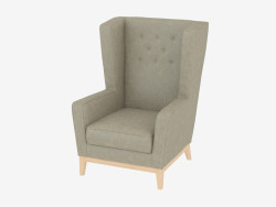 Armchair leather Aurora lounge small