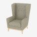 3d model Sillón cuero Aurora lounge pequeño - vista previa