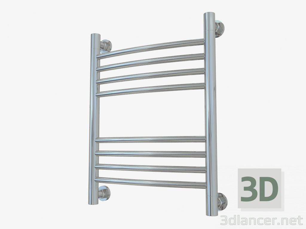 3d model Heated towel rail Bohemia + curved (500x400) - preview