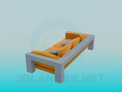 Sofa with solid stand