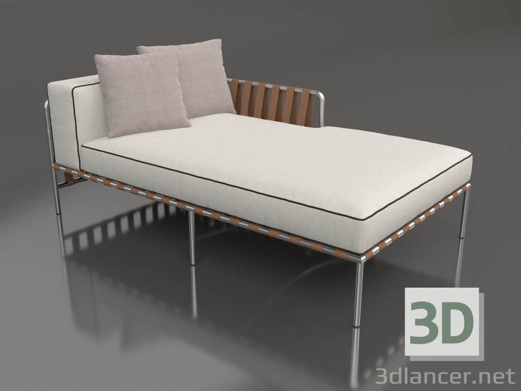 3d model Módulo sofá, sección 2 derecha - vista previa