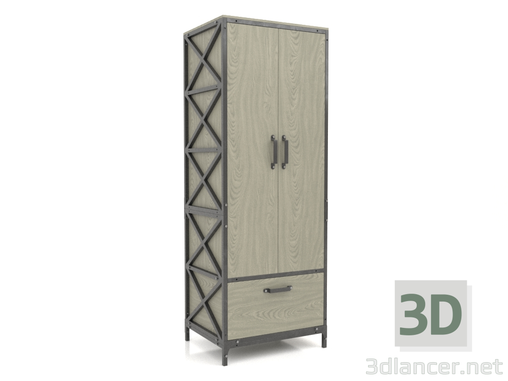 3d model Wardrobe (1 section) - preview