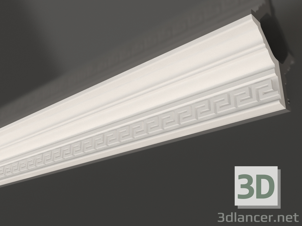 modello 3D Cornice per soffitto con modanatura in gesso KL 022 (100x66x1020) - anteprima