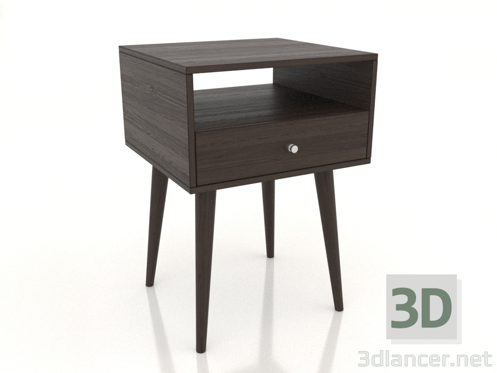 3D modeli Başucu sehpası 400 mm (dişbudak ceviz) - önizleme