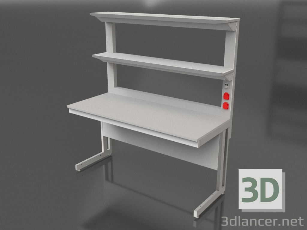 3d model Laboratory table with two shelves LK-1500 SP 770 - preview 3d model Laboratory table with two shelves LK-1500 SP 770 - preview