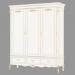 3d model Wall cabinet BN8829 (white with gold patina) - preview