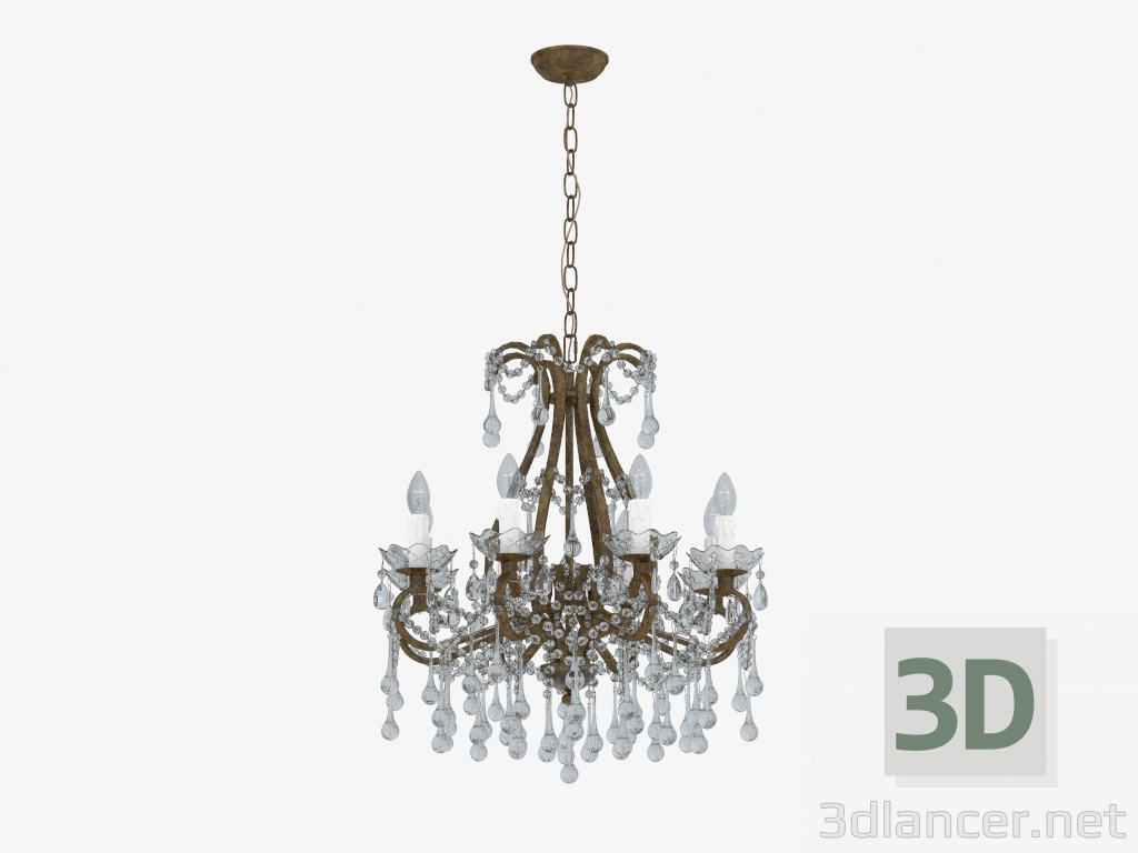 Modelo 3d Candelabro decoração de vidro (S110238 8) - preview