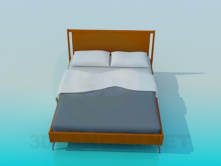 3d model Double bed - preview