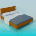 3d model Cama de matrimonio - vista previa