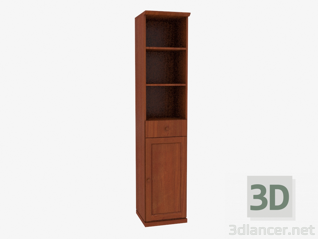 3D modeli Kitaplık açık raflarla dar (4821-59) - önizleme