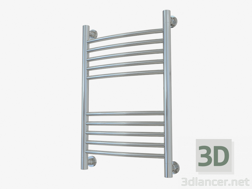 3d model Heated towel rail Bohemia + curved (600x400) - preview