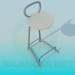 3d model Silla con soporte de pie - vista previa