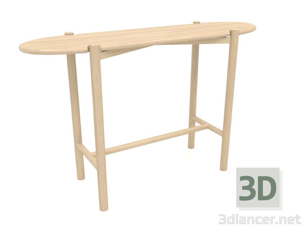 Modelo 3d Mesa consola KT 01 (1200x340x750, madeira branca) - preview