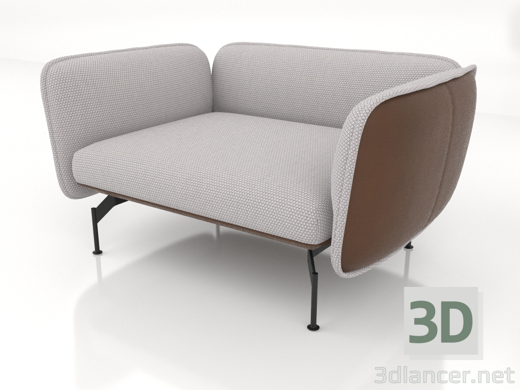 modèle 3D Fauteuil 138 (revêtement cuir extérieur) - preview