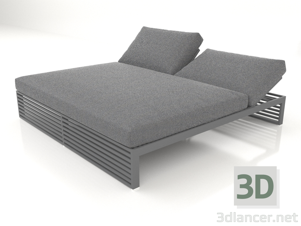 3D Modell Loungebett 200 (Anthrazit) - Vorschau