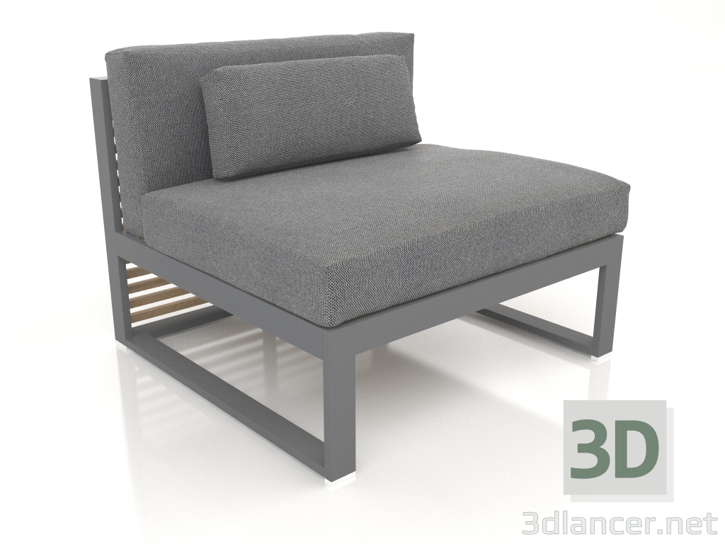 3d model Modular sofa, section 3 (Anthracite) - preview