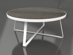 Table à manger ronde Ø175 (DEKTON Radium, Blanc)
