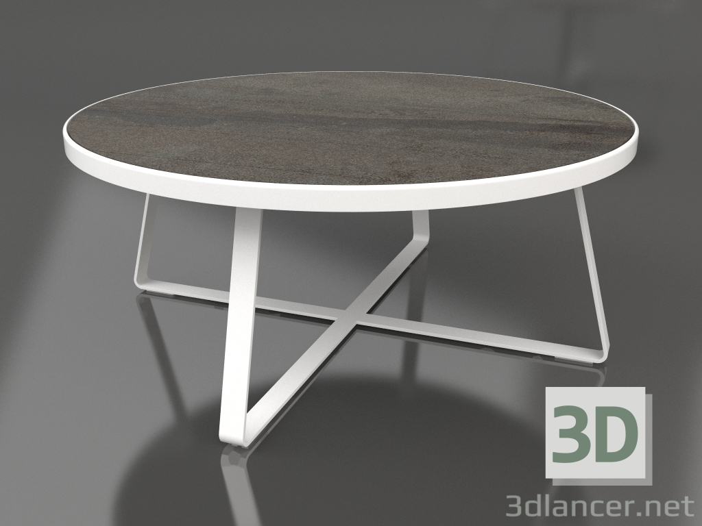 3d model Mesa de comedor redonda Ø175 (DEKTON Radium, Blanco) - vista previa