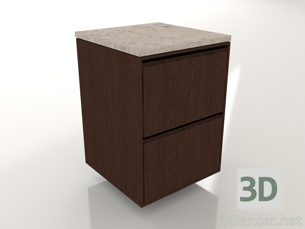 3d model Mueble 2 cajones 60 cm. - vista previa