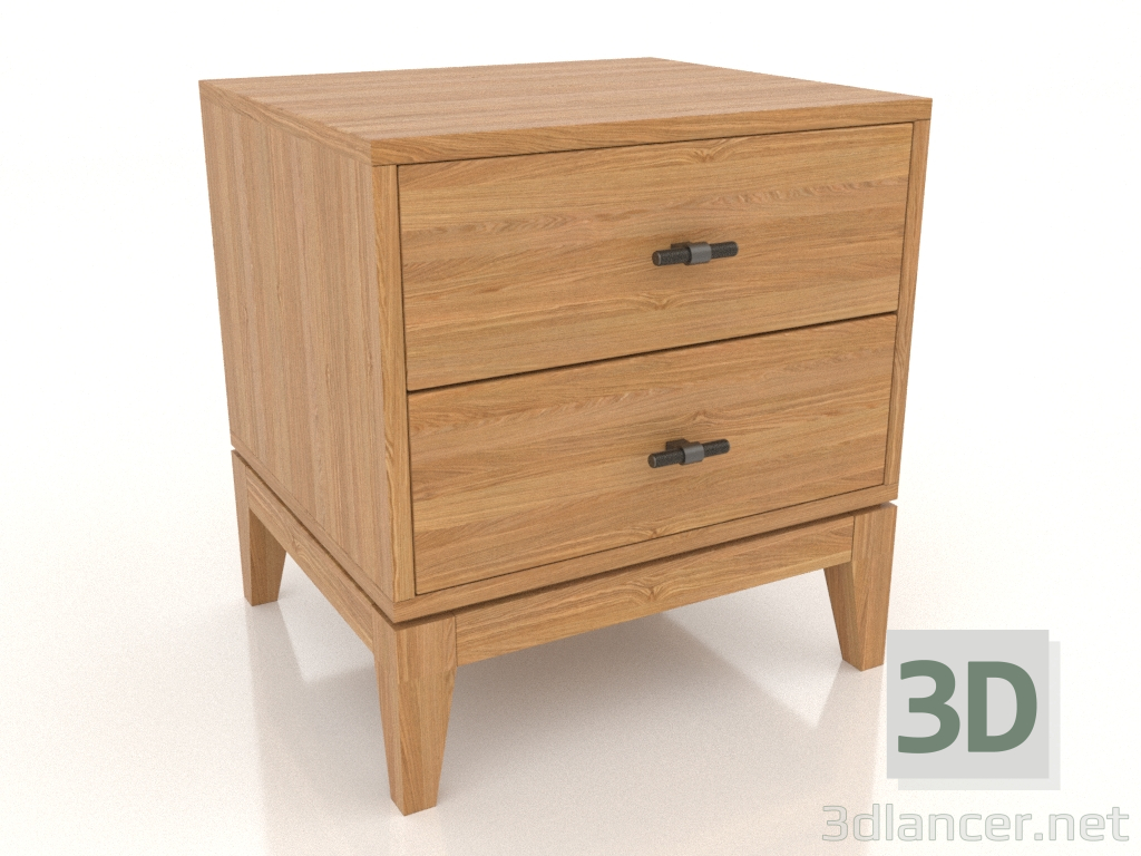 modello 3D Comodino STAND 450 mm (rovere naturale) - anteprima