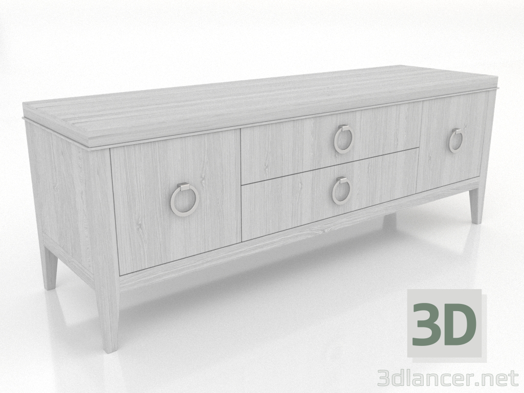 3d model TV cabinet 2 1500 mm (white RAL 9010) - preview 3d model TV cabinet 2 1500 mm (white RAL 9010) - preview