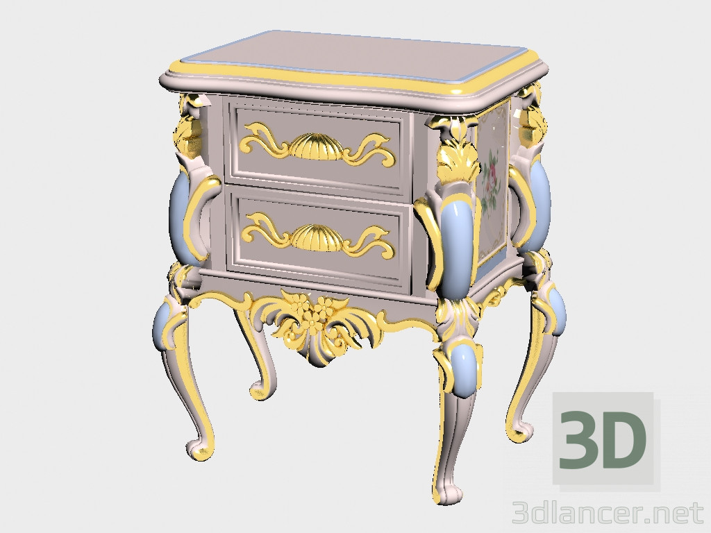 modello 3D Comodino - anteprima